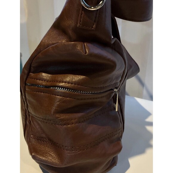 Sam & Hadley Brown Faux Leather Shoulder Bag- Excellent Used Condition - Picture 5 of 10